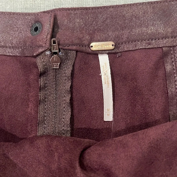 NWT Free People Women's Rumi Ruched Mini Skirt in Red Wine Size M - Picture 5 of 7